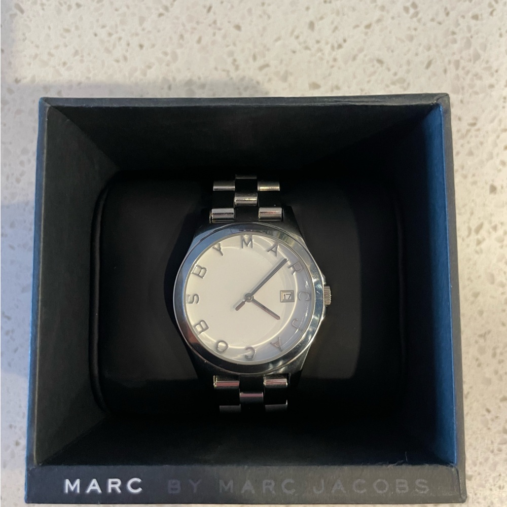 Marc By Marc Jacobs Silver and White Watch